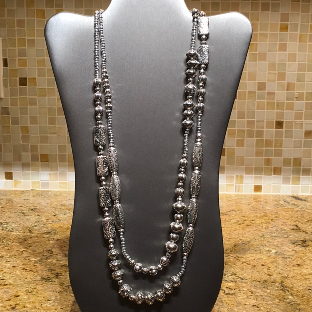 Silver Bead Necklace